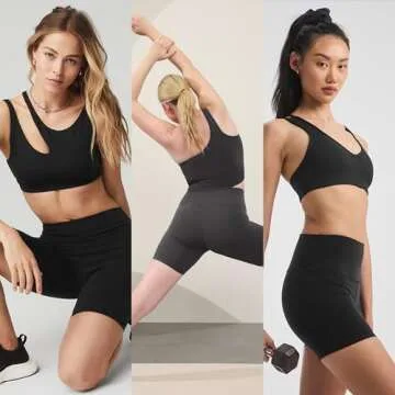 VALANDY Women's High Waisted Yoga Shorts Long Leg 8" Inseam Workout Biker Shorts Non See-Through