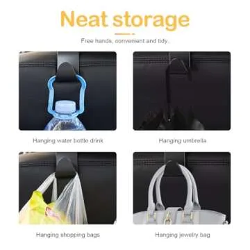 Bling Rhinestone Car Headrest Hooks for Organizing