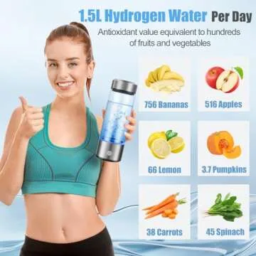 Hydrogen Water Bottle 2024 Portable Rechargeable Ionizer