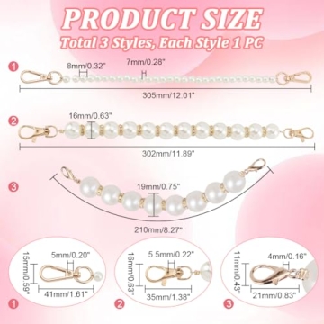 Elegant Pearl Chains for Handbags - 3 Stylish Options