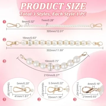 Elegant Pearl Chains for Handbags - 3 Stylish Options