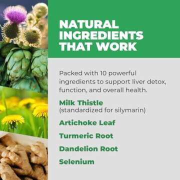 Balance ONE Liver Support - Milk Thistle, Dandelion & Molybdenum - Vegan Detox Capsules