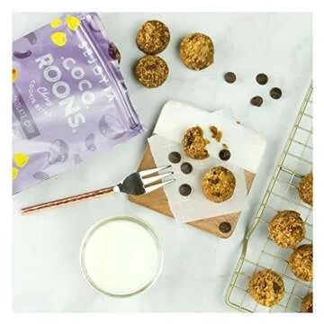 Sejoyia Gluten Free Vegan Coco Roons Paleo Keto Snacks, Chocolate Chip, 3 Ounce (6 Count), Organic Coconut