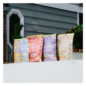 Sejoyia Gluten Free Vegan Coco Roons Paleo Keto Snacks, Chocolate Chip, 3 Ounce (6 Count), Organic Coconut