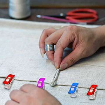 Yalis 100 Premium Sewing Clips in 9 Colors for Crafting