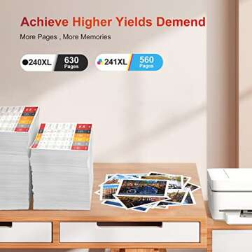 ejet 240XL/241XL Compatible Ink Cartridges for Canon Printers
