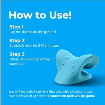Neck Stretcher for Neck Pain Relief, Cervical Traction Device for TMJ Pain Relief, Cervical Spine Alignment, Chiropractic Pillow Neck and Shoulder Relaxer