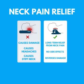 Neck Stretcher for Neck Pain Relief, Cervical Traction Device for TMJ Pain Relief, Cervical Spine Alignment, Chiropractic Pillow Neck and Shoulder Relaxer