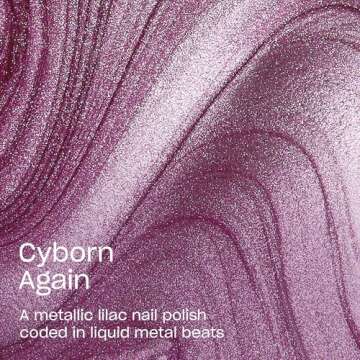 OPI Nail Lacquer Cyborn Again | Opaque Bright Purple Metallic Chip Resistant Nail Polish | Metallic Mega Mix Collection