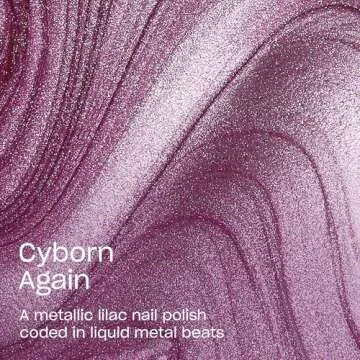 OPI Nail Lacquer Cyborn Again | Opaque Bright Purple Metallic Chip Resistant Nail Polish | Metallic Mega Mix Collection