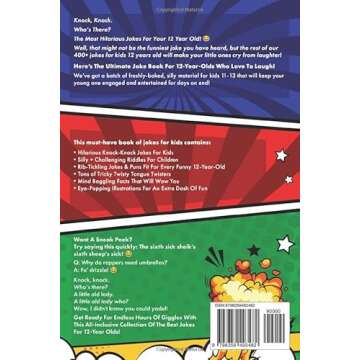 Hilarious Jokes For 12 Year Old Kids: An Awesome LOL Gag Book For Tween Boys and Girls Filled With T...