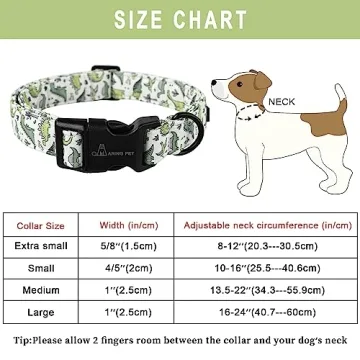 ARING PET Dinosaur Dog Collar Adjustable for All Dogs