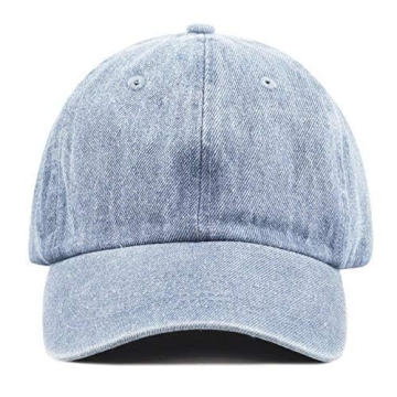 Hat Depot Kids Baseball Cap for Ages 6-9 - Adjustable, Denim
