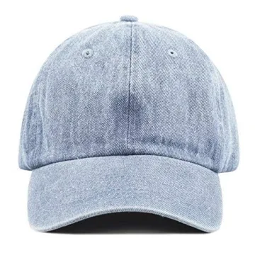 Hat Depot Kids Baseball Cap for Ages 6-9 - Adjustable, Denim