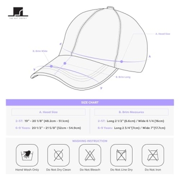 Hat Depot Kids Baseball Cap for Ages 6-9 - Adjustable, Denim