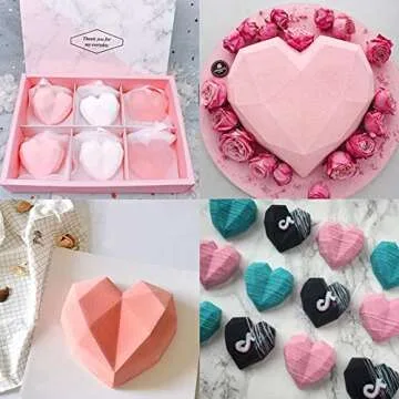 Diamond Heart Shape Silicone Mold for Sweet Treats