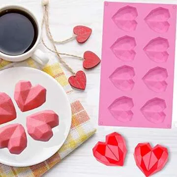 Diamond Heart Shape Silicone Mold for Sweet Treats