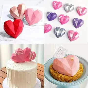 Diamond Heart Shape Silicone Mold for Sweet Treats