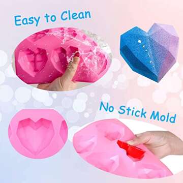 Diamond Heart Shape Silicone Mold for Sweet Treats