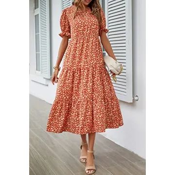 PRETTYGARDEN Women's Floral Print Boho Dress