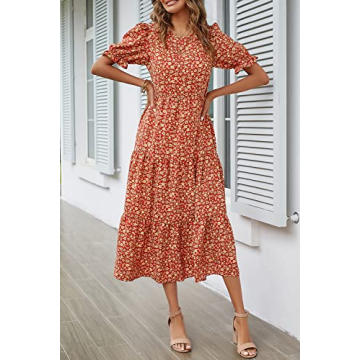 PRETTYGARDEN Women's Floral Print Boho Dress