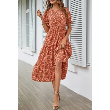 PRETTYGARDEN Women's Floral Print Boho Dress