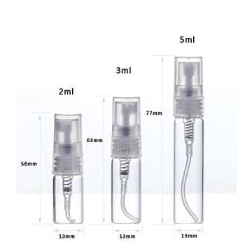 AKOAK 6 Pcs Mini Clear Spray Bottle - Portable, Refillable Perfume Atomizer