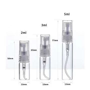 AKOAK 6 Pcs Mini Clear Spray Bottle - Portable, Refillable Perfume Atomizer