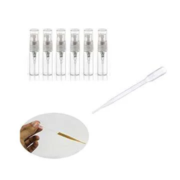 AKOAK Mini Clear Glass Spray Bottles for Travel & More