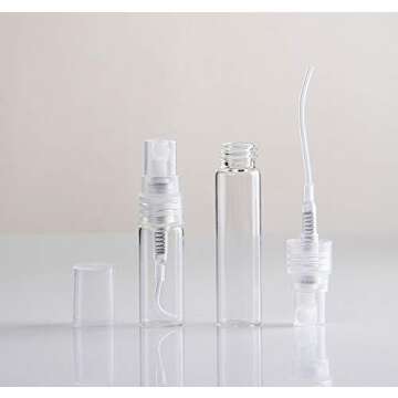 AKOAK Mini Clear Glass Spray Bottles for Travel & More