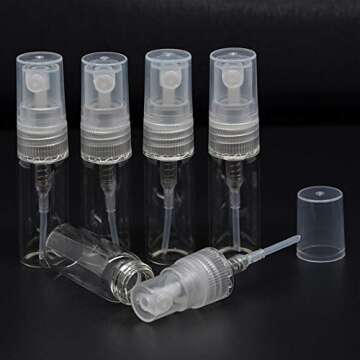 AKOAK Mini Clear Glass Spray Bottles for Travel & More
