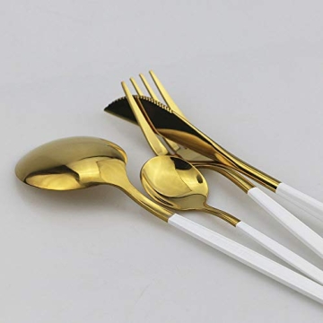 JANKNG 24-Piece Elegant Flatware Set for Dining