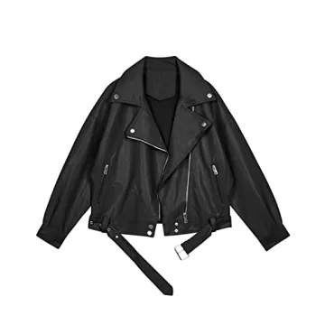 LY VAREY LIN Women Faux Leather Jacket - Stylish with Casual Comfort