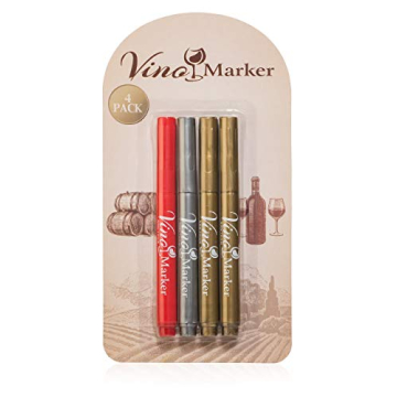 Vino Marker Wine Glass Pens - Washable Drink Markers for Parties and Events