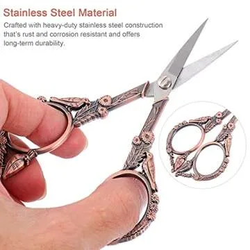 Lurrose Vintage Sewing Scissors Flower Bird Thread Cutter Yarn Shears for Embroidery Craft Art Work Everyday Use