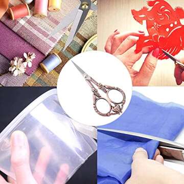 Lurrose Vintage Sewing Scissors Flower Bird Thread Cutter Yarn Shears for Embroidery Craft Art Work Everyday Use