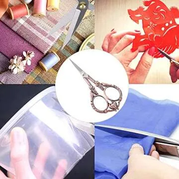 Lurrose Vintage Sewing Scissors Flower Bird Thread Cutter Yarn Shears for Embroidery Craft Art Work Everyday Use