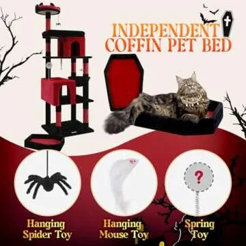 Stylish Heavy Duty Gothic Cat Tree for Large Cats