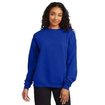 Hanes Men's EcoSmart Sweatshirt, Deep Royal, Large