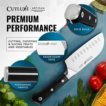 Cutluxe 5" Santoku Knife - Ergonomic & Razor Sharp