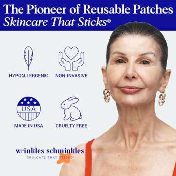 Wrinkles Schminkles Mouth & Lip Wrinkle Patch - Reusable Silicone Smoothing Pads for Noticeable Wrinkle Reduction - Lip Wrinkle Prevention for Youthful, Smooth Skin (2 Pack)