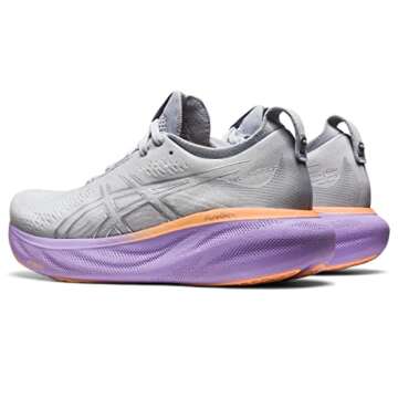 ASICS Women's Gel-Nimbus 25 Running Shoes, 9, Piedmont Grey/Pure Silver