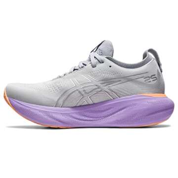 ASICS Women's Gel-Nimbus 25 Running Shoes, 9, Piedmont Grey/Pure Silver