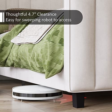 Elegant Velvet King Bed Frame with Tufted Design