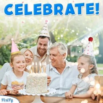 PixiPy Birthday Party Hats - 10 pc Colorful Celebration Headwear