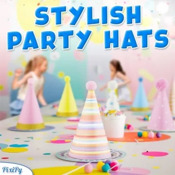 PixiPy Birthday Party Hats - 10 pc Colorful Celebration Headwear