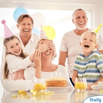 PixiPy Birthday Party Hats - 10 pc Colorful Celebration Headwear