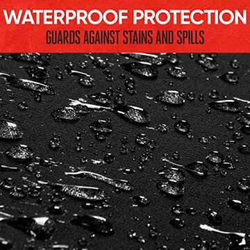 BDK AquaShield Rear Bench Car Seat Cover , Waterproof Neoprene Back Cover for Cars Trucks Van SUV , Ideal Protector Kids & Dogs , Automotive Accessories (Black)