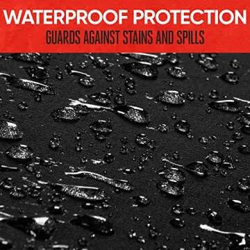 BDK AquaShield Rear Bench Car Seat Cover , Waterproof Neoprene Back Cover for Cars Trucks Van SUV , Ideal Protector Kids & Dogs , Automotive Accessories (Black)