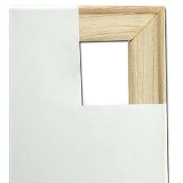 Creative Mark The Edge All Media Cotton Deluxe Stretched Canvas - 12x12" - 3 Pack of 1-1/2'' Deep Triple Acrylic Primed Canvas for Painting